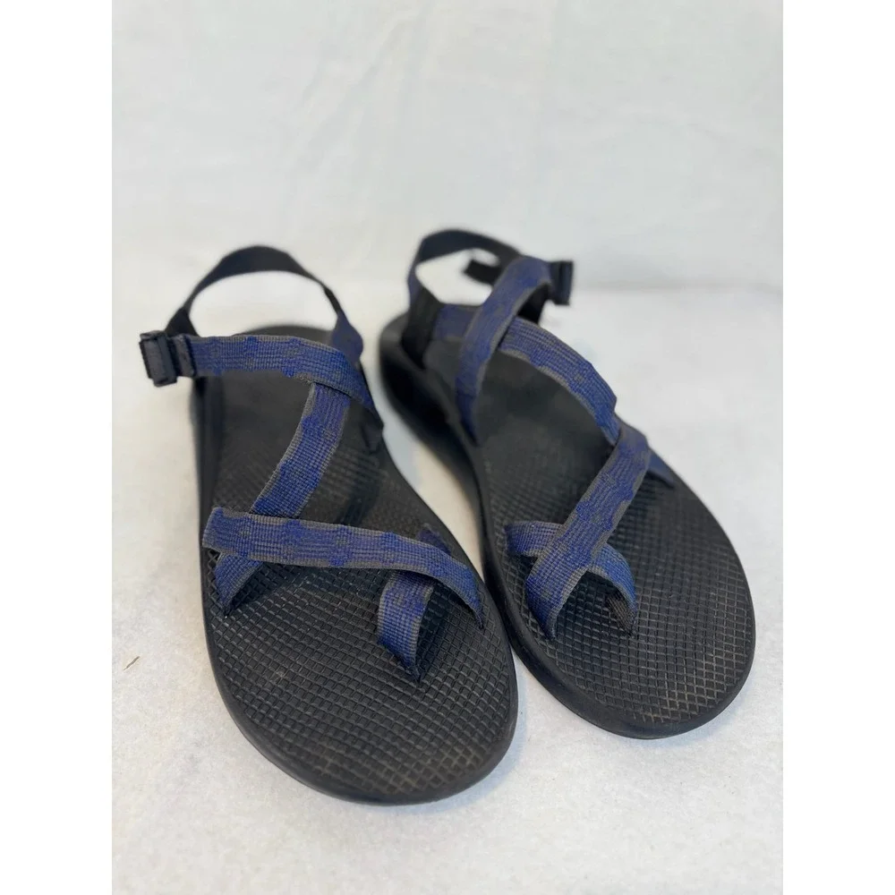 Chaco Men's Z/2 Sandals Sz 11‎ Slip On Strappy Toe Loop Blue Hiking Rafting Swim